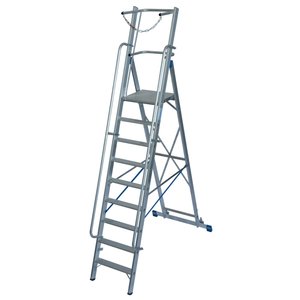 Krause STABILO Stufen-StehLeiter mit großer Plattform und Sicherheitsbügel