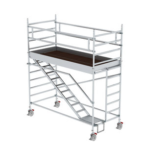 Günzburger Steigtechnik Rollgerüst 1,35 x 3,0 m mit Schrägaufstiegen