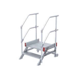 Euroline Anstieg 45 Grad, 600 mm Stufenbreite, Stufenausführung Alu – gerieft