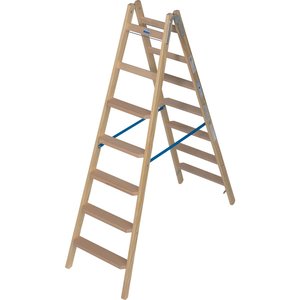 Krause STABILO Holz Stufen/Sprossen DoppelLeiter