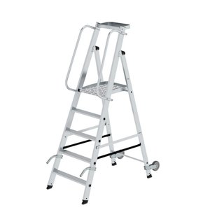 Günzburger Steigtechnik Plattformleiter mit Rollen und Griff