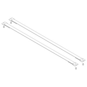 Günzburger Steigtechnik Spreizsicherung Gurtband 809 mm mit Befestigungsplatten 1 Satz = 2 Stück, inkl.