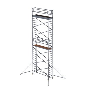 Günzburger Steigtechnik Rollgerüst 0,75x3,0 m mit Auslegern Plattformhöhe 8,35 m