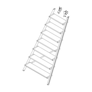 Günzburger Steigtechnik Aufstieg Podesttreppe 8 Stufen