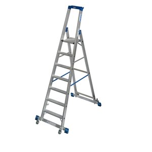 Krause STABILO Stufen-StehLeiter, fahrbar mit Traverse