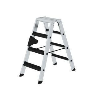 Günzburger Steigtechnik Stufen-Stehleiter beidseitig begehbar mit clip-step relax