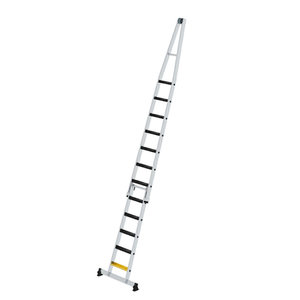 Günzburger Steigtechnik Stufen-Glasreinigerleiter-Satz mit nivello®-Traverse und clip-step R13