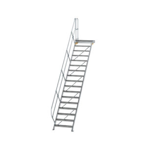Günzburger Steigtechnik Treppe mit Plattform 45° Stufenbreite 800 mm