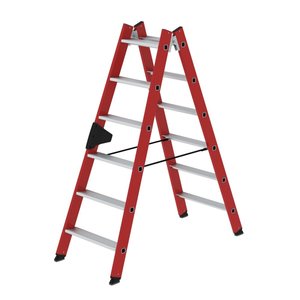 Günzburger Steigtechnik Stufen-Stehleiter beidseitig begehbar GFK / Alu