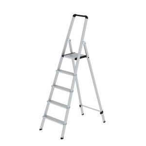 Günzburger Steigtechnik ML Stufen-Stehleiter einseitig begehbar Aluminium eloxiert