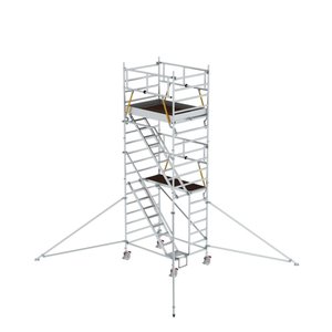 Günzburger Steigtechnik Rollgerüst SG 1,35 x 1,80 m mit Schrägaufstiegen & Ausleger
