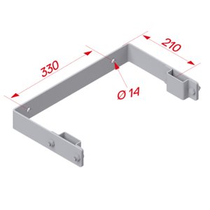 Hymer Wandhalter U-Form