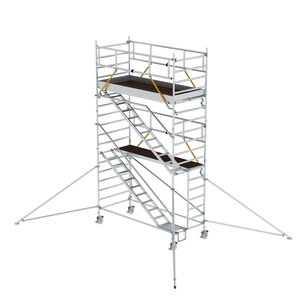 Günzburger Steigtechnik Rollgerüst SG 1,35 x 3,0 m mit Schrägaufstiegen & Ausleger