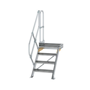 Günzburger Steigtechnik Treppe mit Plattform 45° Stufenbreite 600 mm