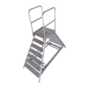 Euroline Mobile Podesttreppe / Podestleiter zweiseitig begehbar mit Zentralfeststellung* Nr. 51603