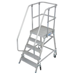 Krause STABILO PodestLeiter fahrbar, einseitig begehbar