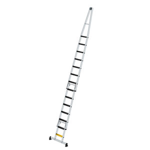Günzburger Steigtechnik Stufen-Glasreinigerleiter-Satz mit nivello®-Traverse und clip-step R13