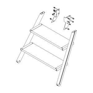 Günzburger Steigtechnik Aufstieg Podesttreppe 3 Stufen