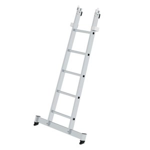 Günzburger Steigtechnik Sprossen-Glasreinigerleiter Unterteil mit nivello®-Traverse