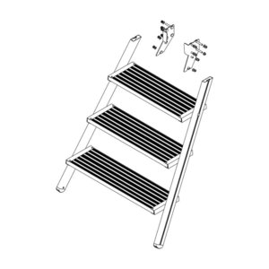 Günzburger Steigtechnik Aufstieg Podesttreppe 4 Stufen