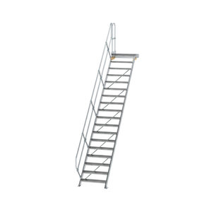 Günzburger Steigtechnik Treppe mit Plattform 45° Stufenbreite 800 mm