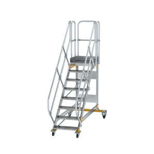 Günzburger Steigtechnik Plattformtreppe 45° fahrbar Stufenbreite 600 mm