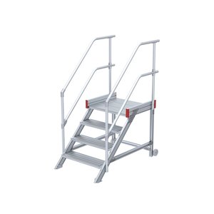 Euroline Anstieg 45 Grad, 1000 mm Stufenbreite, Stufenausführung Alu – gerieft