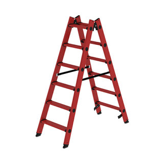 Günzburger Steigtechnik Stufen-Stehleiter beidseitig begehbar GFK