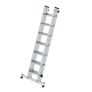Günzburger Steigtechnik Stufen-Schiebeleiter 2-teilig mit nivello®-Traverse