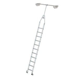 Günzburger Steigtechnik Stufen Regalleiter drehbar für Doppelregal