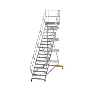 Günzburger Steigtechnik Plattformtreppe 45° fahrbar Stufenbreite 1000mm