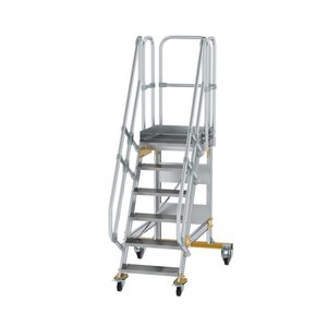 Günzburger Steigtechnik Plattformtreppe fahrbar 60° Stufenbreite 600 mm