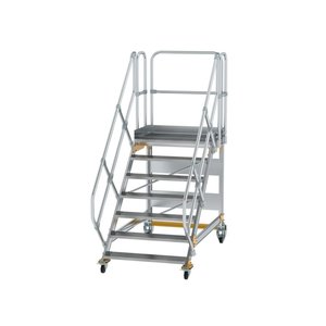 Günzburger Steigtechnik Plattformtreppe 45° fahrbar Stufenbreite 1000mm