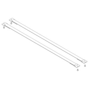 Günzburger Steigtechnik Spreizsicherung Gurtband 809 mm mit Befestigungsplatten 1 Satz = 2 Stück, inkl.