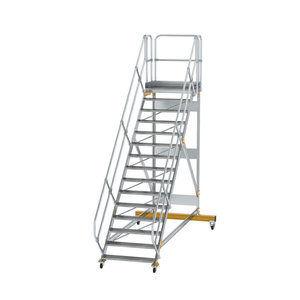 Günzburger Steigtechnik Plattformtreppe 45° fahrbar Stufenbreite 1000mm