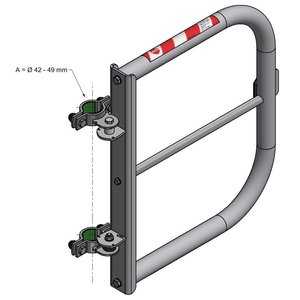 Hailo Professional Universalschranke mit Knieleiste, Breite 525-1000 mm