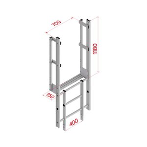 Hymer Ausstieg breit mit Tritt für Alu-Steigleitern