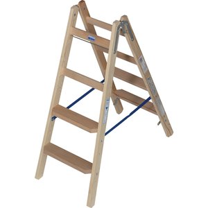 Krause STABILO Holz Stufen/Sprossen DoppelLeiter