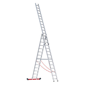 Euroline Alu-Mehrzweckleiter 3-teilig Nr. 30778, rollbar