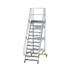 Günzburger Steigtechnik Plattformtreppe fahrbar 60° Stufenbreite 1000 mm