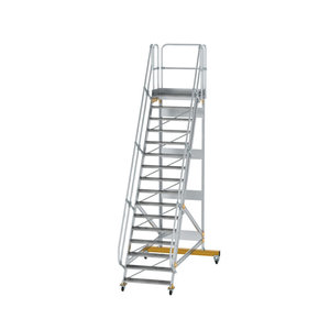 Günzburger Steigtechnik Plattformtreppe fahrbar 60° Stufenbreite 1000 mm