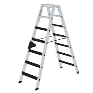 Günzburger Steigtechnik Stufen-Stehleiter beidseitig begehbar mit clip-step