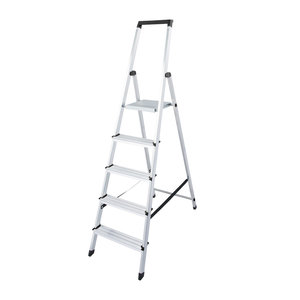 Euroline Alu-Haushaltsleiter mit Sicherheitsbrücke Nr. 618