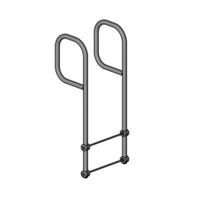 Hailo Professional Ausstiegsholmbügel für Holm 40x20 mm, Stahl verzinkt