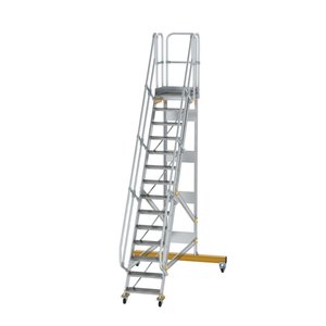 Günzburger Steigtechnik Plattformtreppe fahrbar 60° Stufenbreite 600 mm