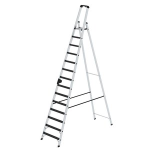 Günzburger Steigtechnik Stufen-Stehleiter einseitig begehbar mit clip-step R13