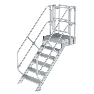 Günzburger Steigtechnik Treppen-Modul Aluminium geriffelt