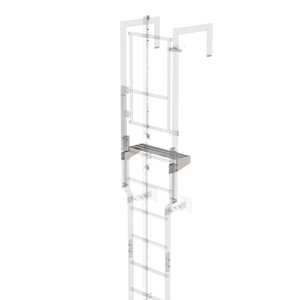 Günzburger Steigtechnik Ausstiegstritt für SI-Türe mit Steigschutzschiene Edelstahl
