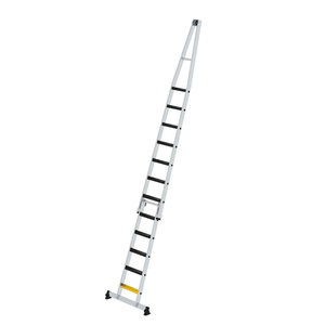Günzburger Steigtechnik Stufen-Glasreinigerleiter-Satz mit nivello®-Traverse und clip-step R13