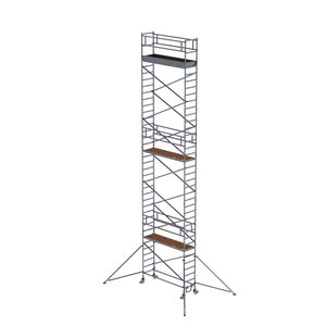 Günzburger Steigtechnik Rollgerüst 0,75x2,45 m mit Auslegern Plattformhöhe 10,35 m
